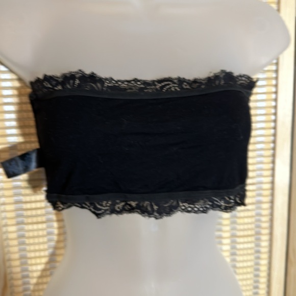Lulus Black Lace Bandeau Bra Top Lined Medium - Picture 2 of 16
